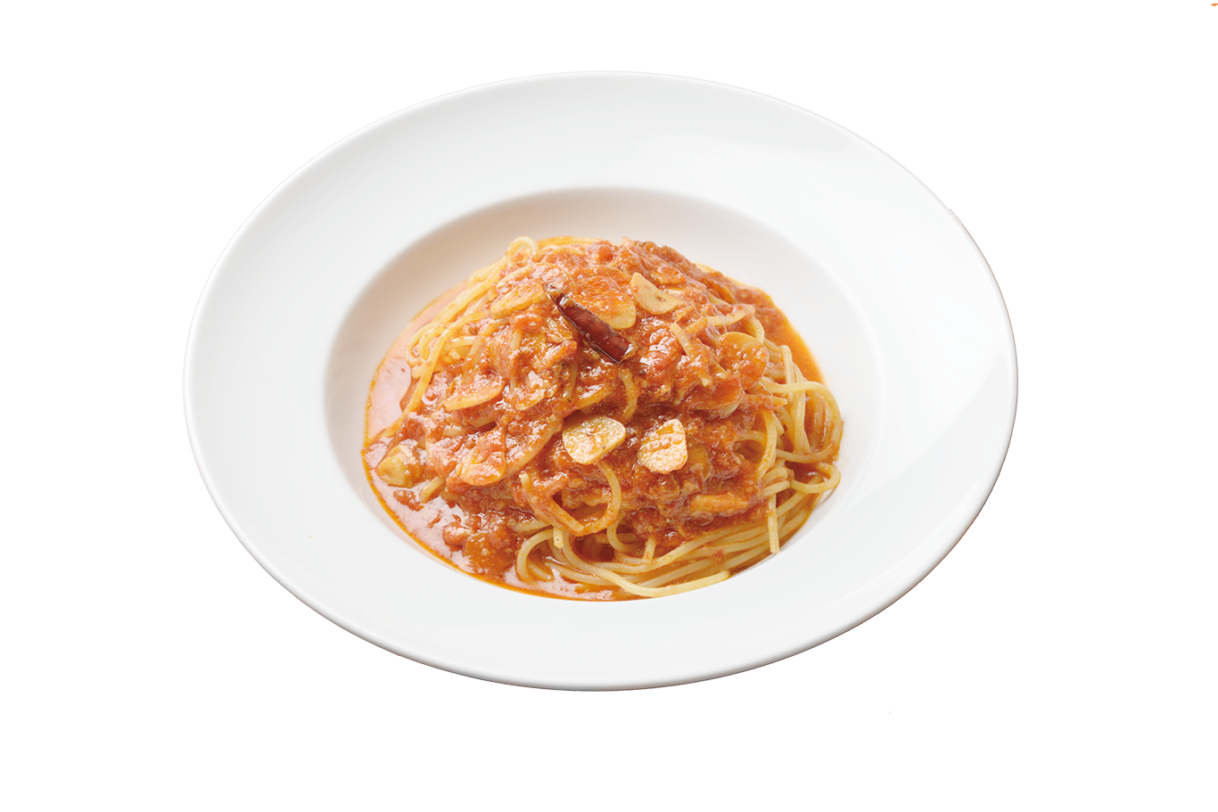 トマトとニンニクのスパゲティ